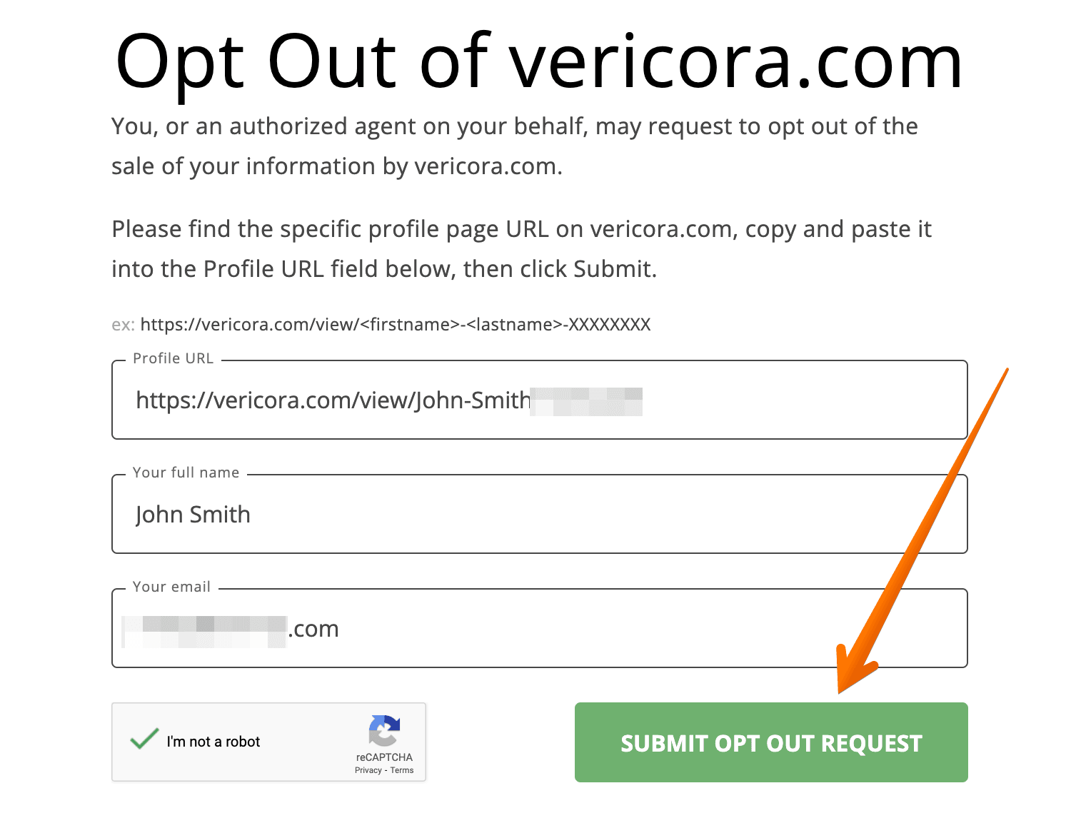 Delete Vericora Account | Opt-Out Guide [2024] | Onerep