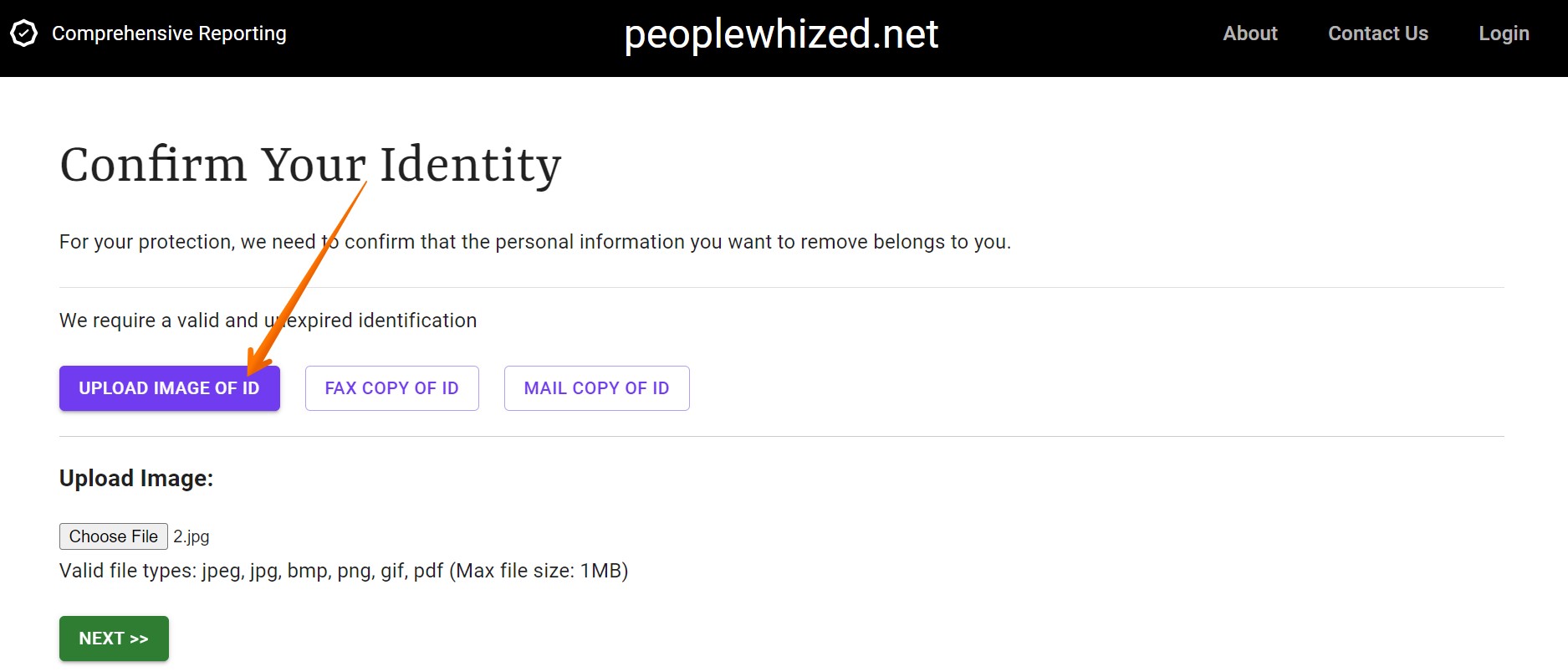 Choose how to verify your identity