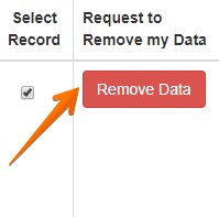 Click on the 'Remove Data' button