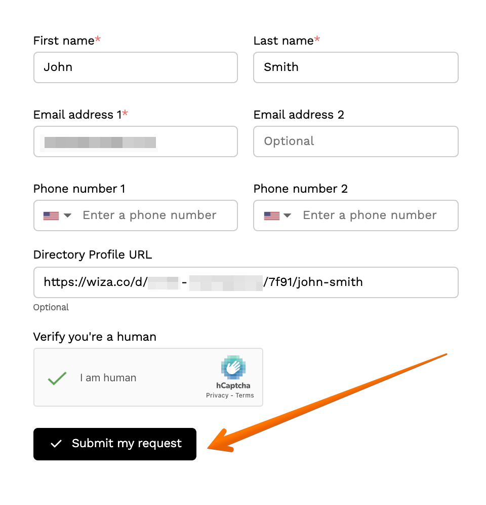 Submit your opt-out request