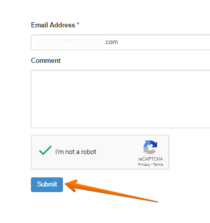 Enter your email address, solve CAPTCHA, click 'Submit'