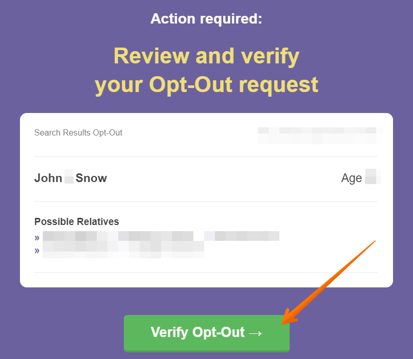 Check your inbox for a verification email from BeenVerified